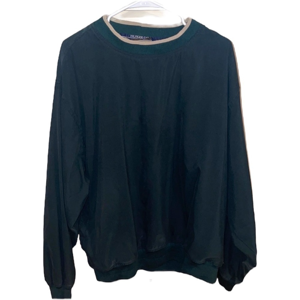 TOMMY Hilfiger Mens Vintage Hilfiger Golf Pullover Forrest Green Xl